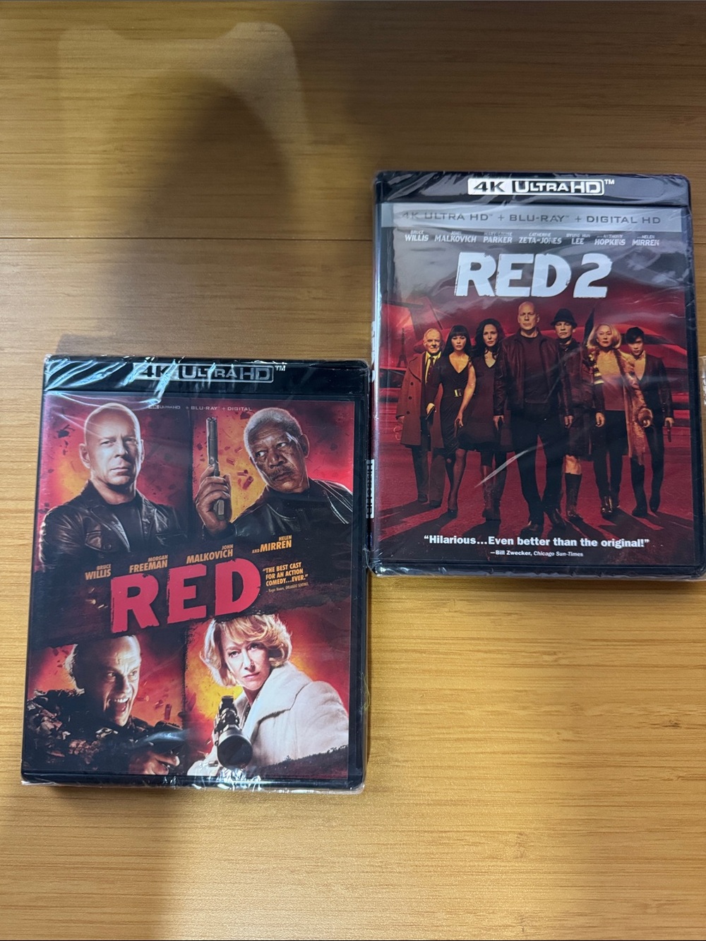 Red 1 & 2 Bruce Willis movie Set 4k UHD - NEW & Sealed